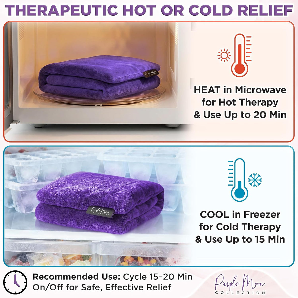 Microwavable Heating Pad for Pain Relief, Reusable Hot/Cold Therapy Bag