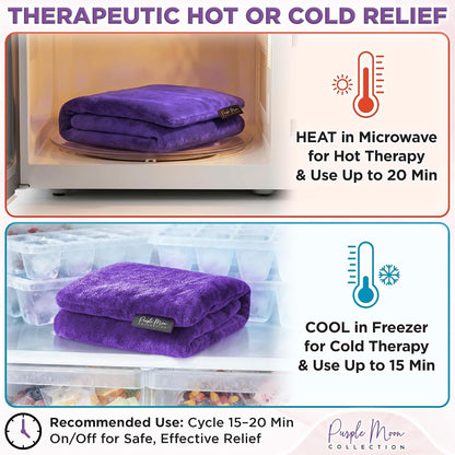 Microwavable Heating Pad for Pain Relief, Reusable Hot/Cold Therapy Bag