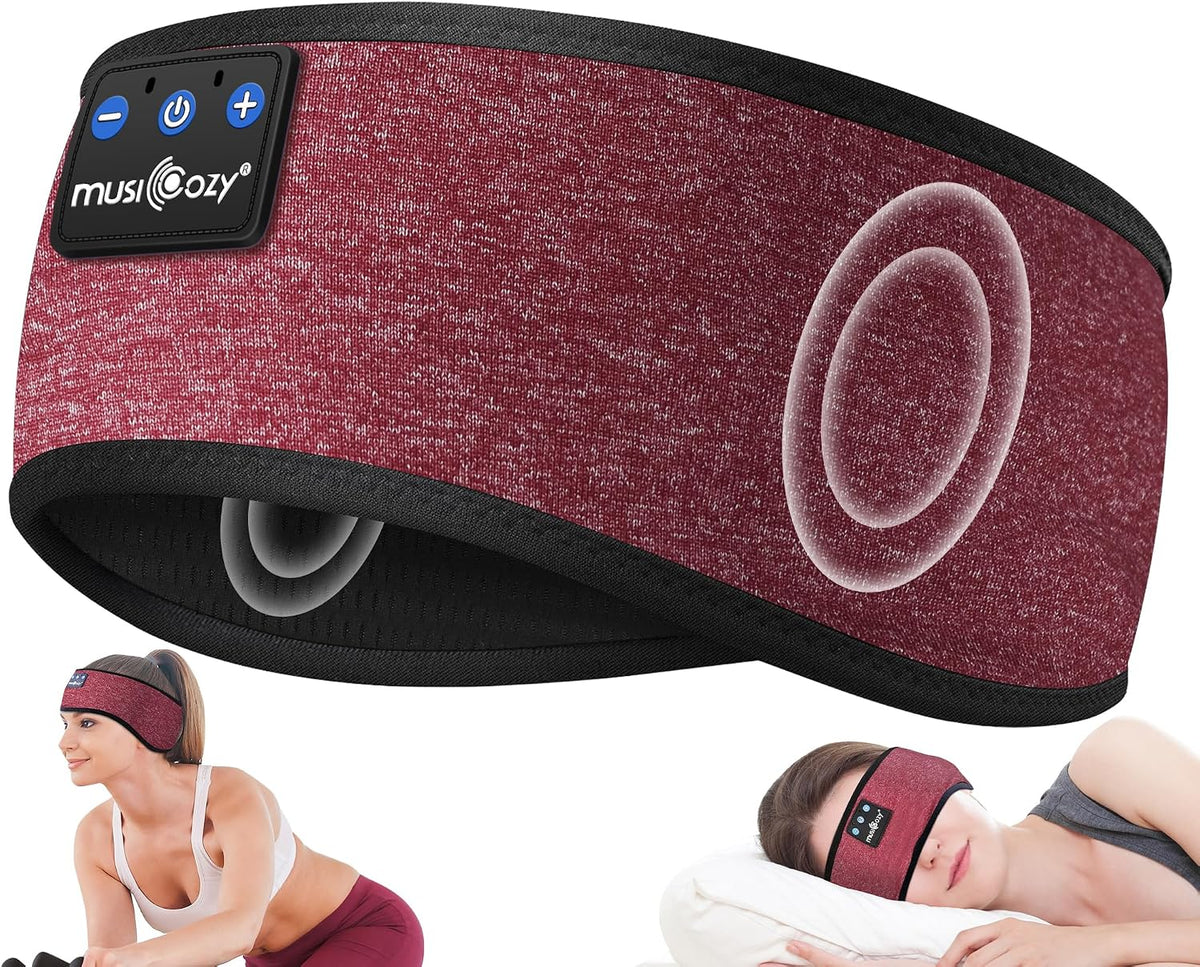 MUSICOZY Sleep Headphones Bluetooth Headband Headphones for Side Sleepers