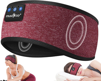 MUSICOZY Sleep Headphones Bluetooth Headband Headphones for Side Sleepers