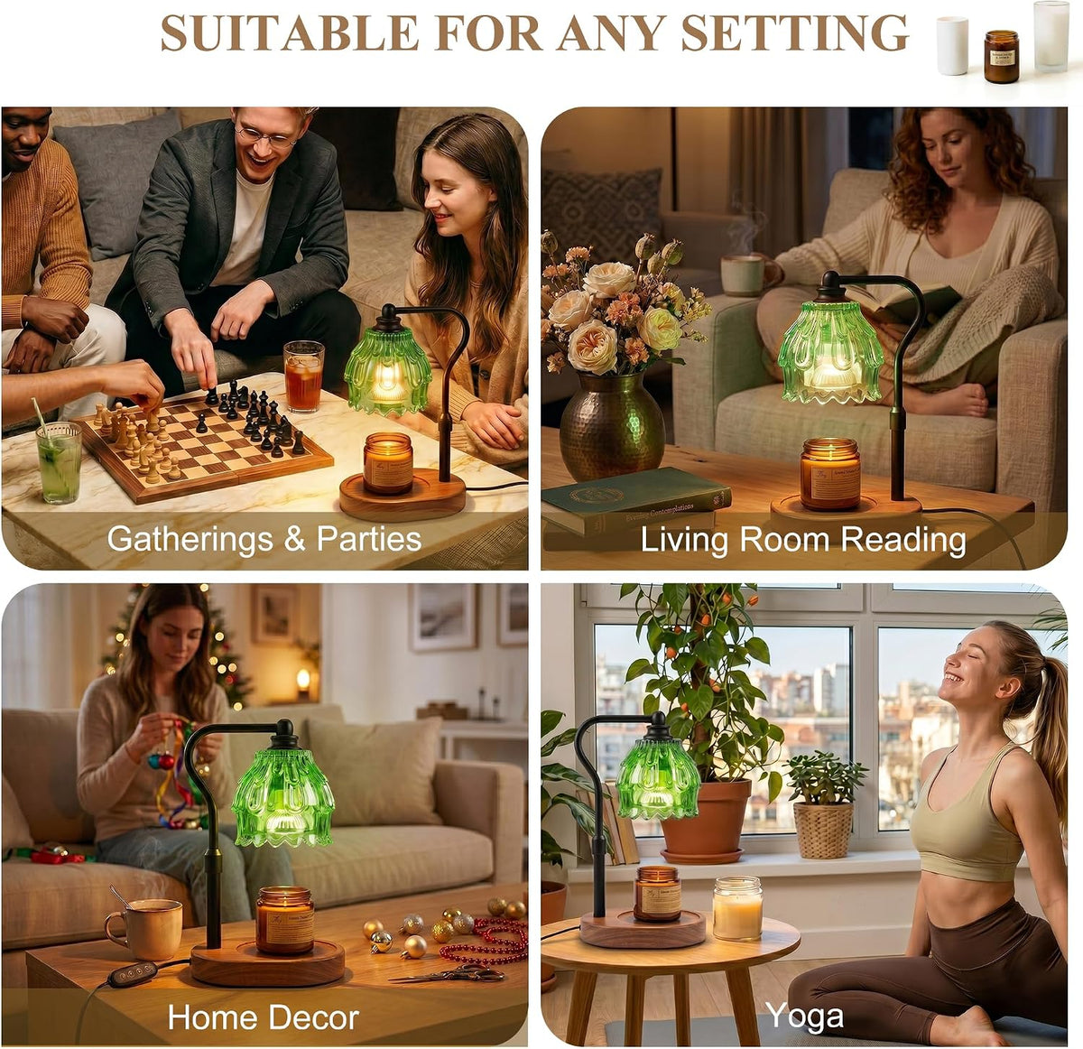 Candle Warmer Lamp with Timer and Wireless Remote Control