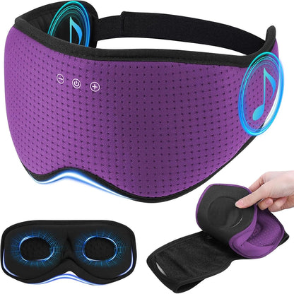 Sleep Mask with Bluetooth 5.4 Headphones, Removable 3D Eye Cups, Timing Sleeping Headphones for Side Sleepers, Wireless Music Eye Mask Speakers for Men, Women, Tech Gifts, Pink