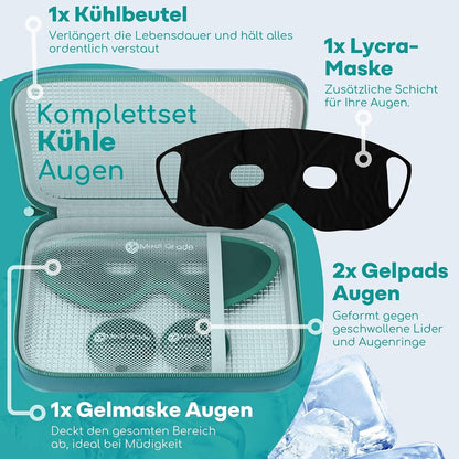 Medi Grade Cooling Eye Mask for Dark Circles and Puffiness, 2 Gel Eye Pads