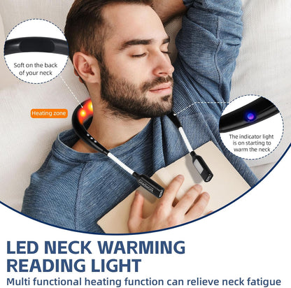 Neck Light, Neck Reading Light,It has a Neck-Warming Function，4 Light 5 Brightness Rechargeable 2000mAh Perfect for Crochet Knitting Cross Stitch Crafting,Book Lovers Gift