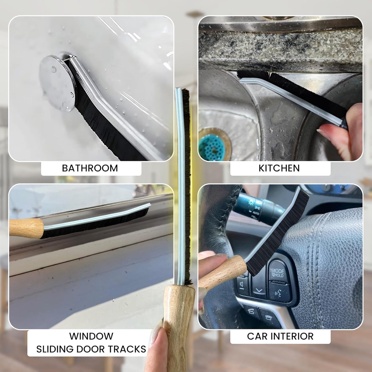 Dryer Lint Brush Vent Trap Cleaner, Refrigerator Condenser Coil Brush & Crevice Gap Cleaning Brush (2PCS) for Household Use - Grout Scrub Brush, House Cleaning Supplies, Home Essentials