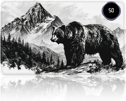 Heated Desk Pad Heated Large Mouse Pad, Electric Quickly Warm Desk Mat with 3 Levels Heating 3 Hours Auto Shut-Off, 31.5" x 13" Warm Gaming Mousepad Hand Foot Warmer, Baby Elephant