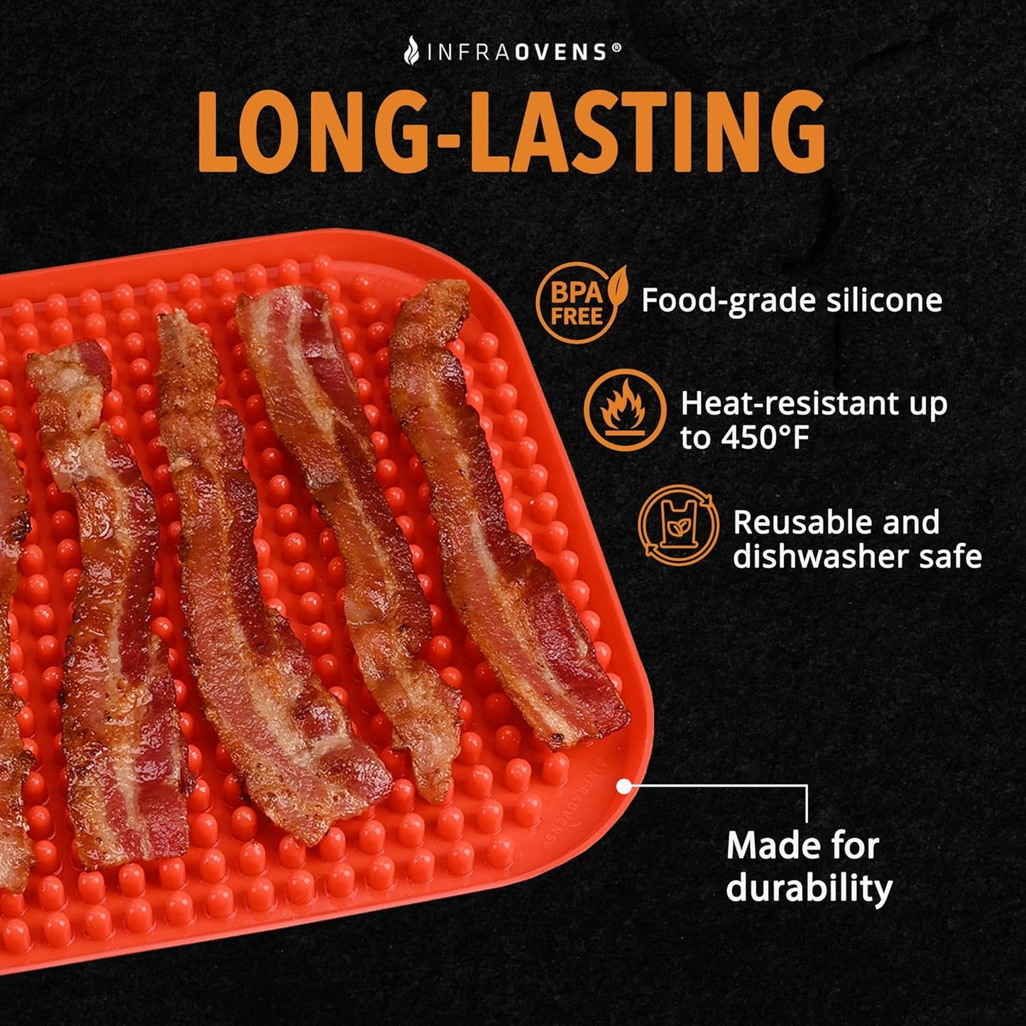 Air Fryer Liners Set of 3 with Silicone Mat, Heat Resistant Mats for Air Fryer Compatible with Dreo, Dash, Philips, Emeril Lagasse + more, Air Fryer Liners Replacement Reusable Mats