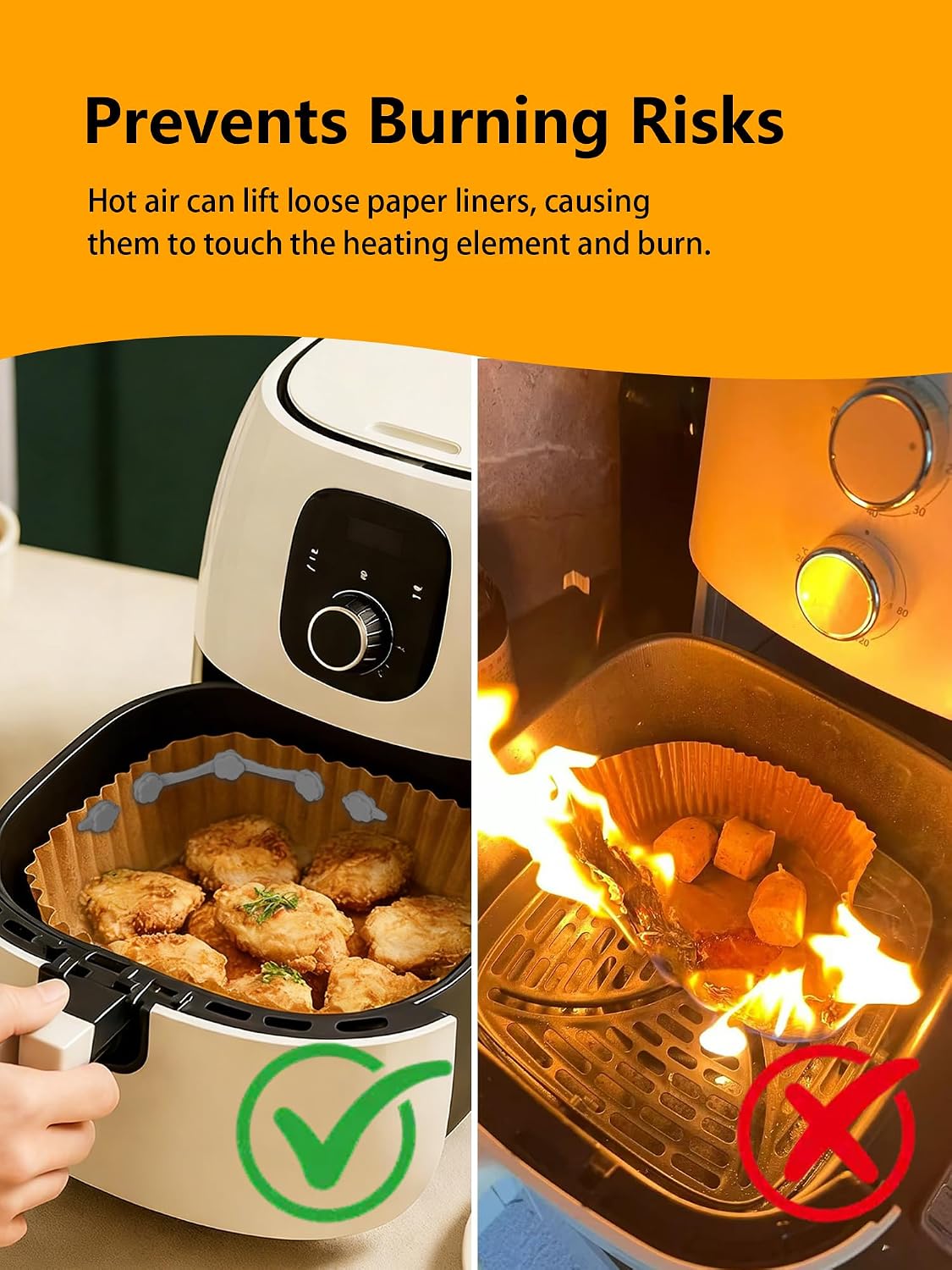 12PCS Air Fryer Liner Magnets with Silicone Clips (Red) | Heat-Resistant Silicone Air Fryer Magnet Holders Secure Parchment Paper Liners Firmly to Prevent Folding & Burning