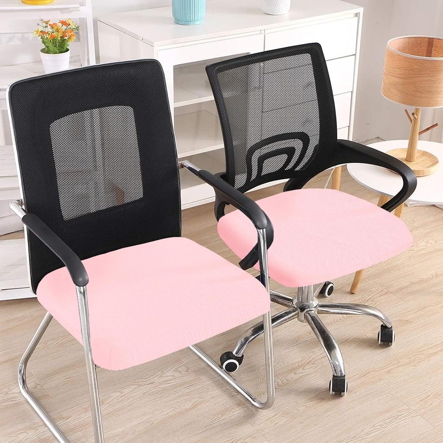 Smiry Office Computer Chair Armrest Covers, 2PCs Anti-dust Arm Rest Pad | Removable Washable Desk Chair Arm Pad Covers, Grey