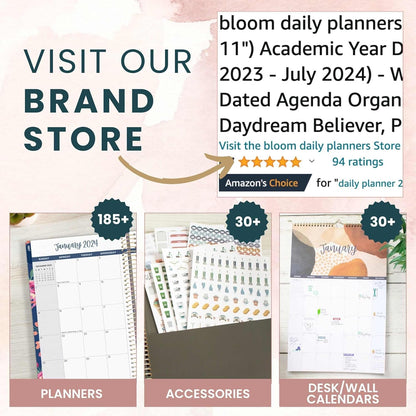 bloom daily planners Weekly Meal Planning Pad - Magnetic Hanging Refrigerator Menu Planner with Tear-Off Sheets & Perforated Grocery Shopping Lists - 6” x 9” (Pink Floral)