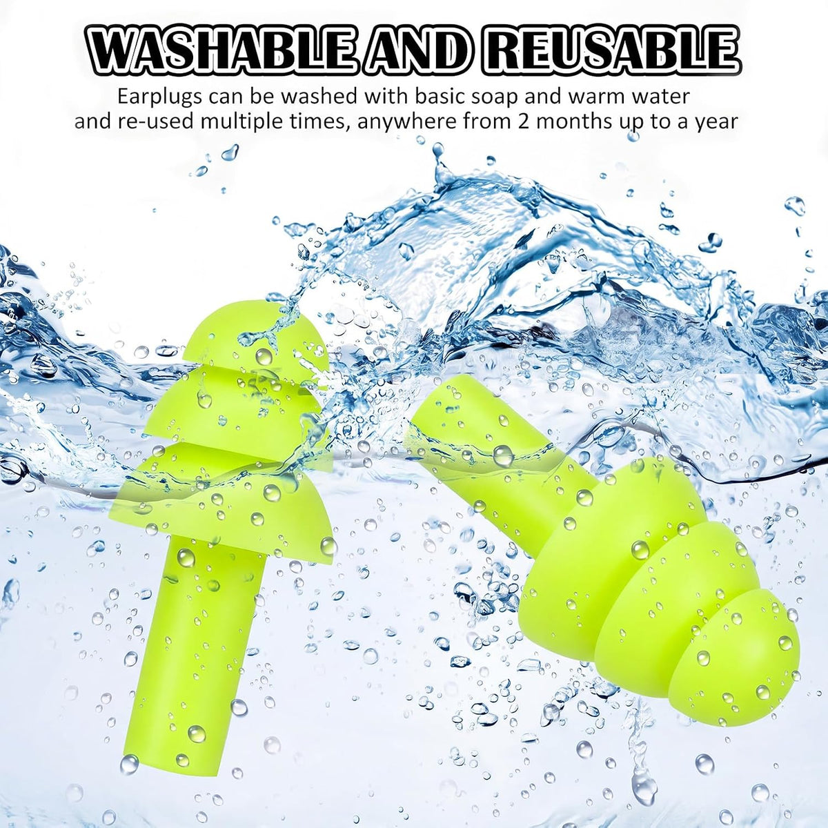 24 Pairs Black Ear Plugs Bulk NRR 29dB Reusable Silicone Ear Plugs with Plastic Cases Soft Foam Plug for Sleeping Noise Cancelling Concerts Shooting Swimming Noise Reduction