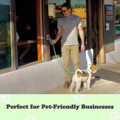 Canine Hitch- Secure Dog Leash Parking Mounted Indoor – Outdoor Wall Hook - Tie Out Stainless Steel Practical Lead Management for Home & Business, Slim Compact