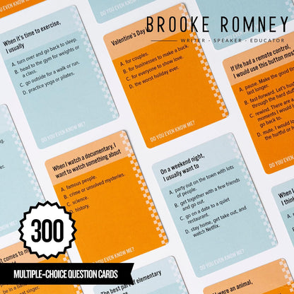Brooke Romney Writes Do You Even Know Me? Fun Family Game – Card Games for Families & Friends