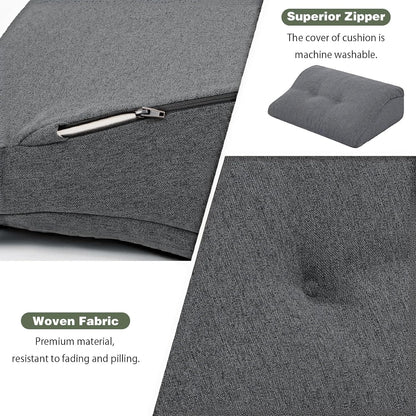 baibu Patented Dual-Layer Memory Foam Lumbar Pillow for Recliner, Brown