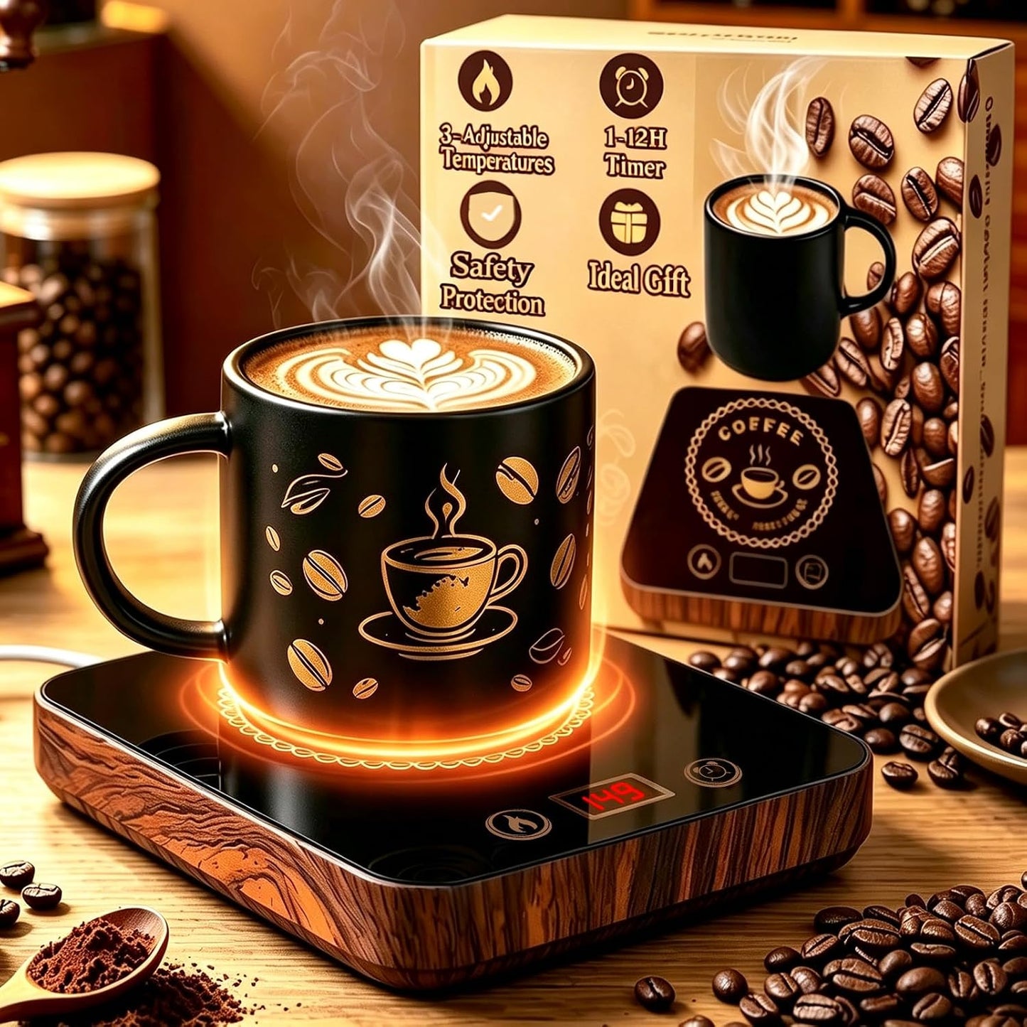Coffee Mug Warmer for Desk with Auto Shut Off, Mug Warmer for Desk, Coffee Warmer for Desk Office Home
