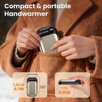 Hand Warmers Rechargeable 2 Pack, 4-Levels 104°F to 131°F Electric Hand Warmers, UL Certified Safe & Real 9Hrs Heating, Portable Pocket Hand Warmer for Women Men Kids, Fishing, Hunting, Golf, Camping