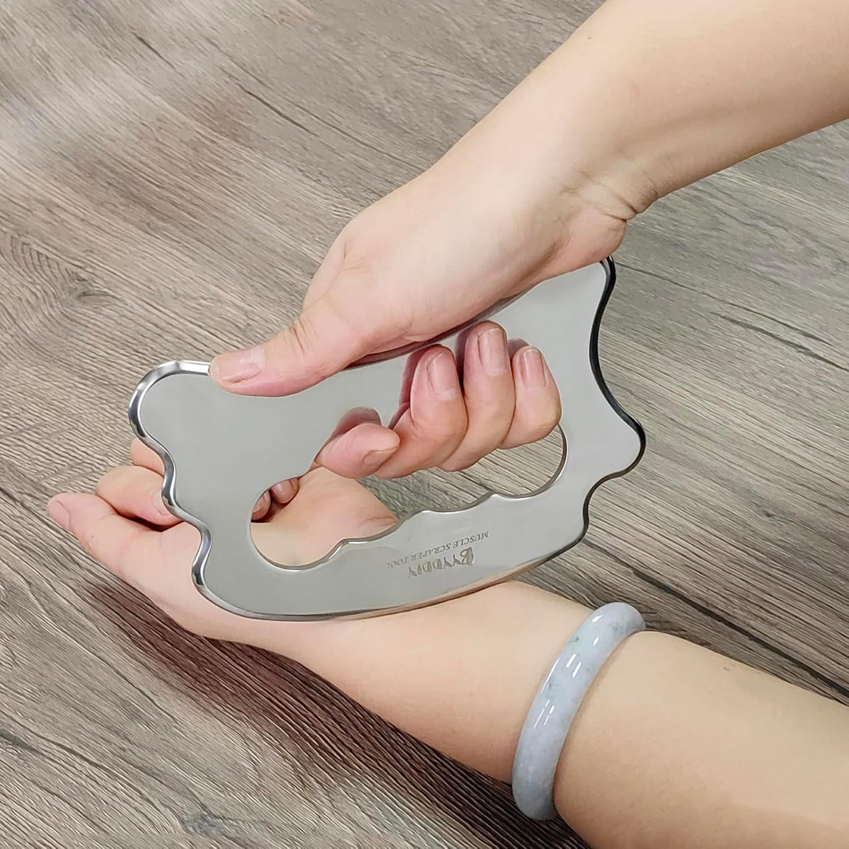 BYYDDIY Stainless Steel Gua Sha Derma Edge Massage Tools-Scraping Massage Tools,Muscle Scraper Tool (D2)