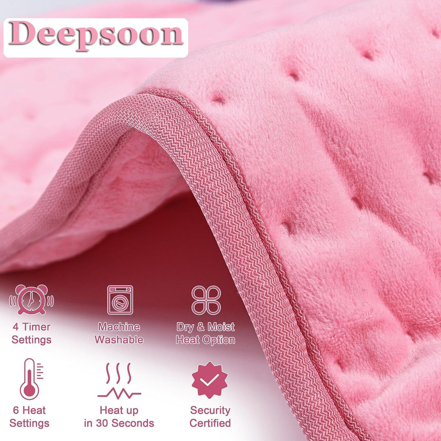 Heating Pad,Heated Blanket,Heating Pad for Back Neck,Grey,24x12 Inch | Electric Heating Pad,Dry/Moist Heat Heating Pads,Heating Pads for Shoulder,Abdomen,Heat Pad for Women Men,Birthday Gift