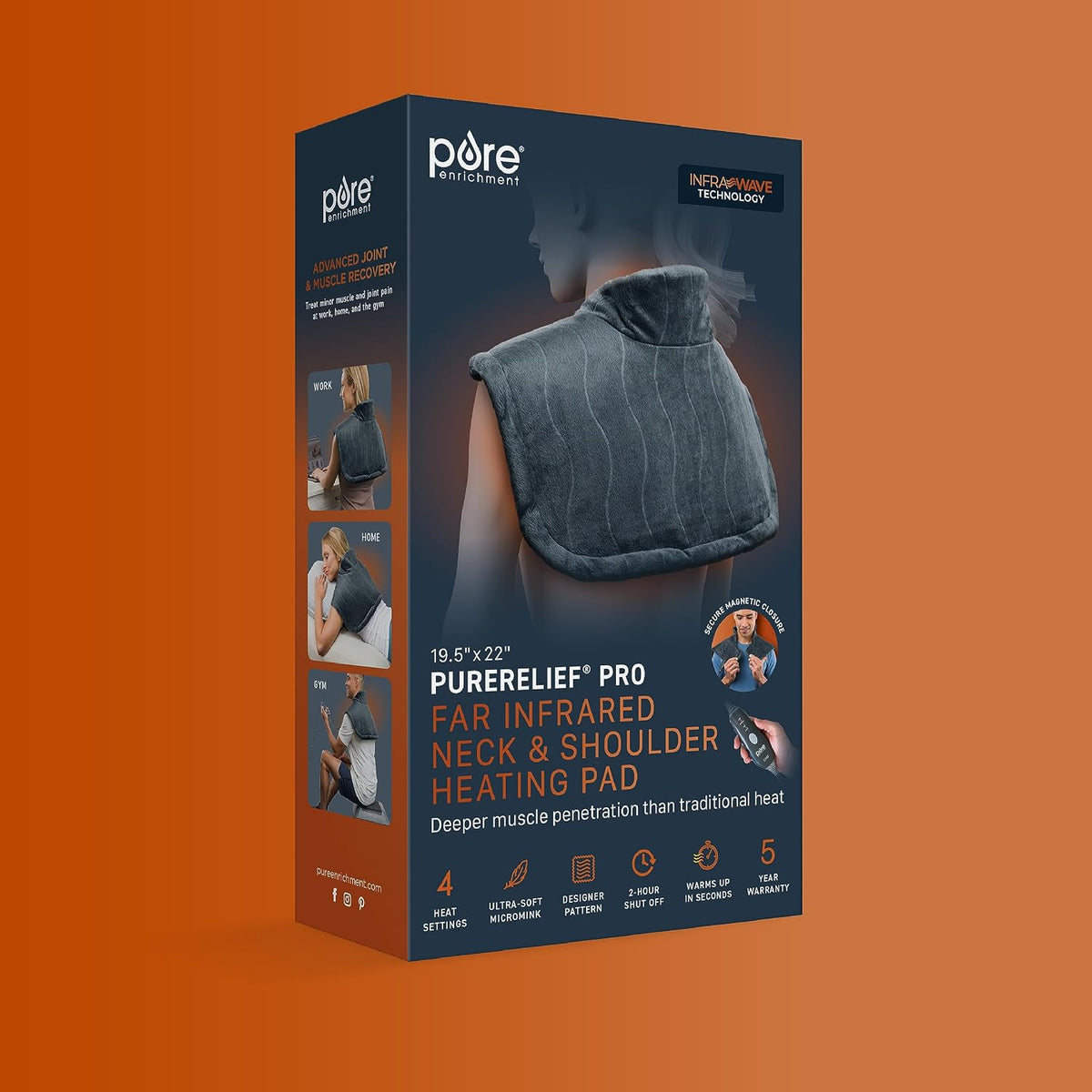 Pure Enrichment PureRelief Pro Far Infrared Neck & Shoulder Heating Pad