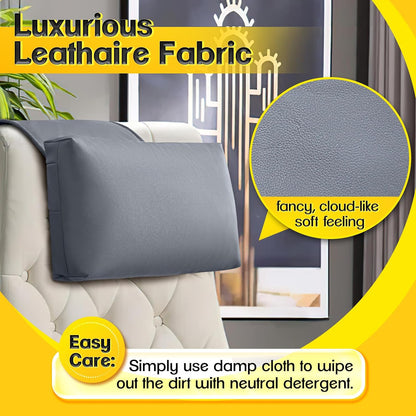 1 MIDDLE ONE Recliner Pillow, Memory Foam Head, Headrest and Neck Pillow for Recliner Chair, Small Neck Support for Office Chair (Grey)