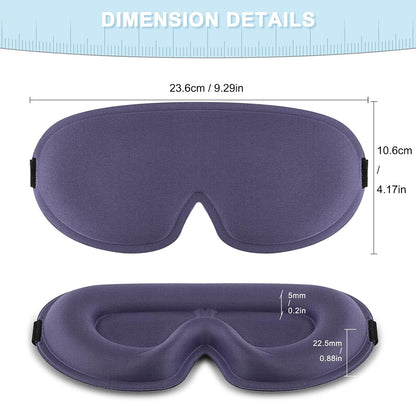 2 Pack Sleep Mask for Side Sleeper, Complete Light Blocking 3D Sleeping Eye Mask, Soft Breathable Eye Cover for Women Men, Travel, Nap, Relaxing Zero Pressure Night Blindfold (Pink+Purple)