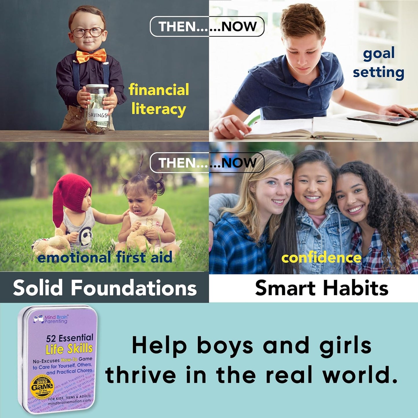 Mind Brain Emotion 52 Essential Life Skills: No-Excuses Game to Teach Kids, Teens & Adults How to Care for Self & Chores, Practical Solution for Responsible Boys, Confident Girls, Happy Family