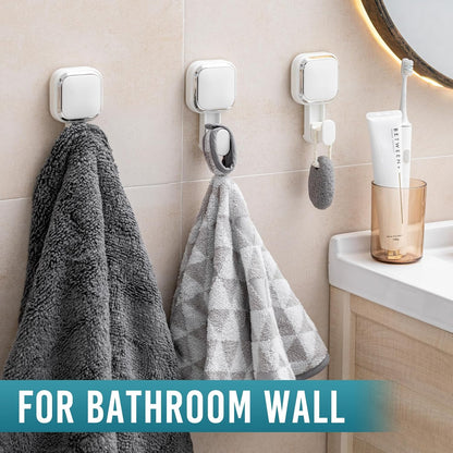 TAILI 2 Pack Upgraded Suction Cup Razor Holder for Shower Waterproof, Black | Visible Safety Indicator, Rust-Resistant Bathroom Organizer, No-Drill Glass Shower Wall Hook for Towel,Loofah,Razor,Squeegee