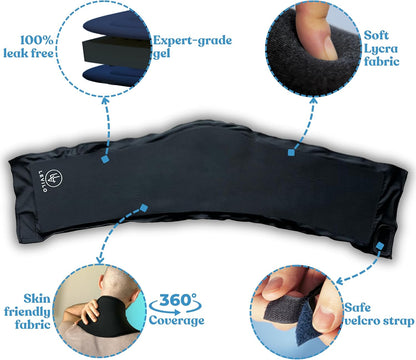 LEVILO Ice Pack for Neck and Shoulders, Neck Ice Pack for Hot & Cold Therapy, Inflammation, Cold Compress, Injuries, Swelling, Cervical Surgery Recovery, Sprains, Work Stress, Reusable