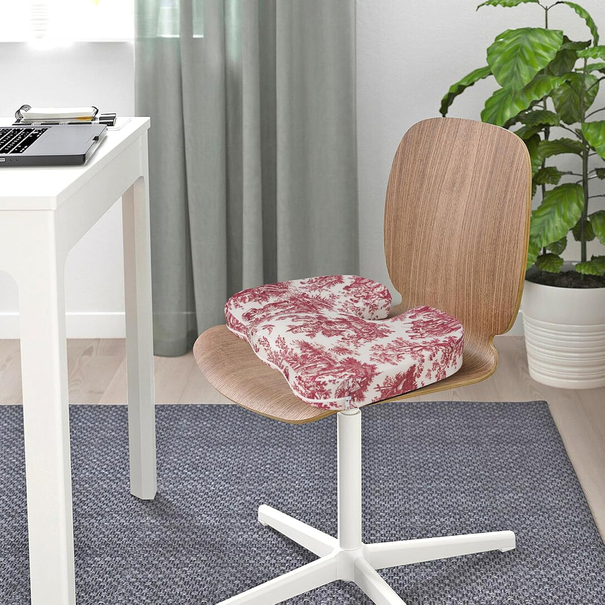 Tailbone Pain Relief Cushion, Memory Foam Seat Cushion for Coccyx Sciatica Pain Pressure Relief Office Desk Chair
