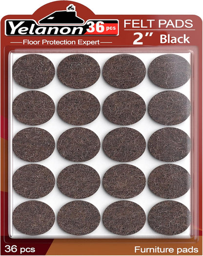 Felt Furniture Pads -56 Pcs(1+2)” Premium Felt Pads for Chair Legs Furniture, Floor Protectors for Hardwood Floors,Brown