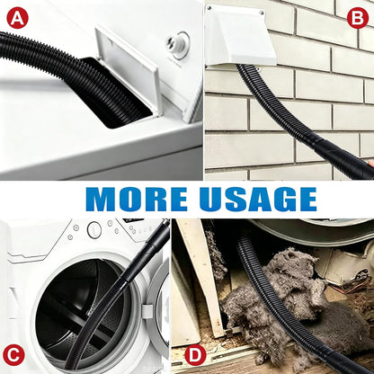 Upgraded Dryer Vent Cleaner: Universal Vacuum Hose Attachment Fits All Vacuums Cleaner, Deep Cleaning Tools for Clogged Ducts & Lint Removal
