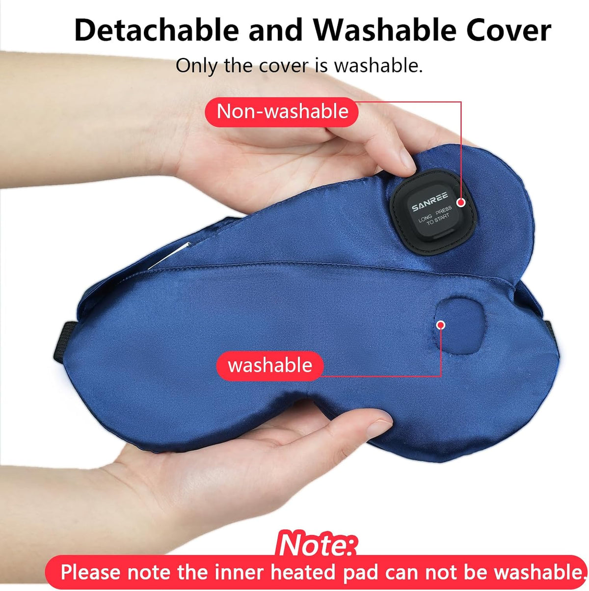 Cordless Heated Eye Mask,Eye Mask for Dry Eyes,Improved Sleep