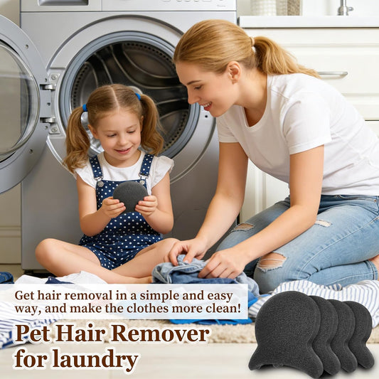 Pet Hair Remover for Laundry, Reusable Dog & Cat Hair Remover Tool, Effectively Removes Pet Hair, Lint and Dander from Bedding and Clothing, Suitable for Washing Machines, Dryers 4PCS