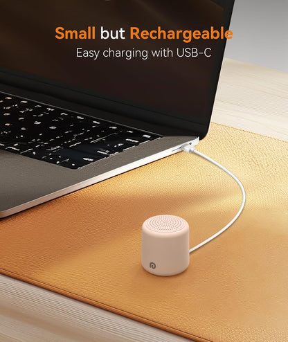 Dreamegg Portable White Noise Machine, 1000mAh Battery, Travel Sleep, Cream | Egg-Sized, 16 Sounds, USB-C, Timer, Baby & Adults, Office Privacy, Gift Use