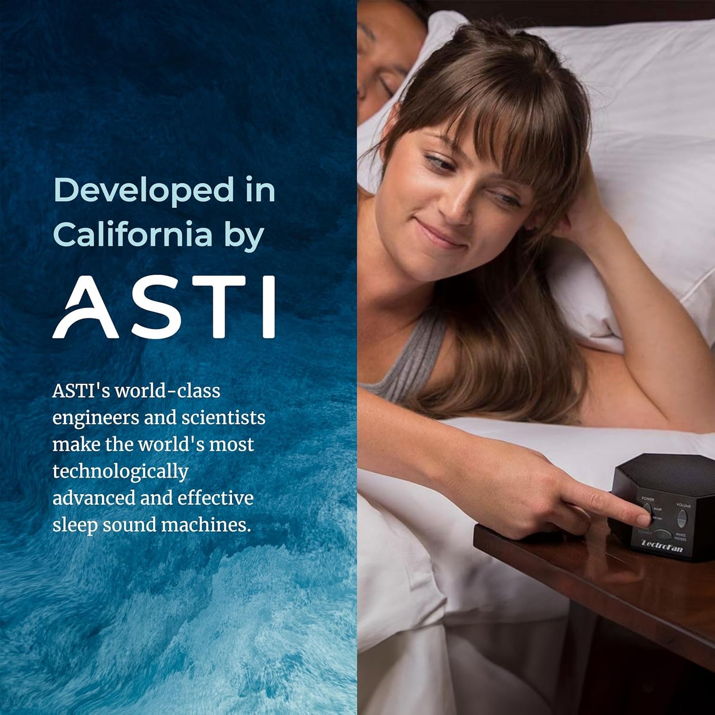 Adaptive Sound Technologies LectroFan Classic - Soothing Sound Machine for Sleep - Built-in Sleep Timer - Compact Design - Non-Looping Sounds - Speech Privacy - Black