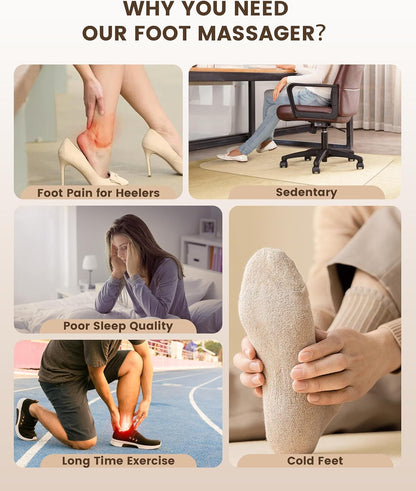 COMFIER FSA Eligible Foot Massager with Heat, HSA Eligible Shiatsu Foot Massager Machine for Plantar Fasciitis, Kneading & Compression for Neuropathy Pain, Fits up to Size 14, Mothers Day Gift