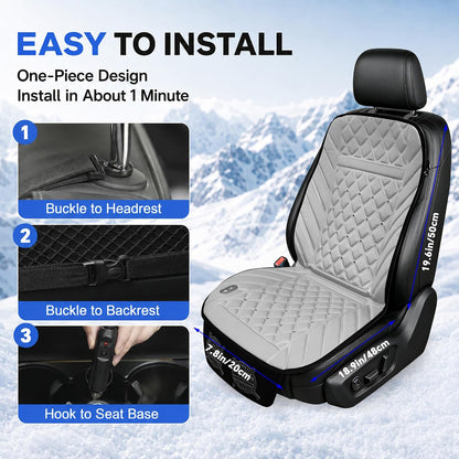 2026 Upgraded Ventilated Seat Cushion, 12V-24V Cooling Car Seat Cover for Front Seat, Cooled Seat Pad for Office Chair Sofa Car SUV Truck Universal Fit, Classic Black
