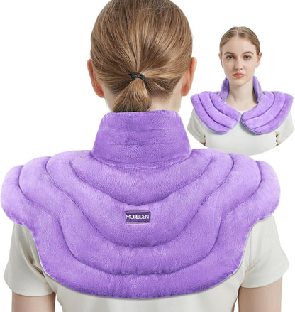 Microwave Heating Pad 6 x 12 Small Heating Pad Microwave, Microwave Bean Bag Heating Pad for Neck and Shoulders, Moist Heat Pack Pillow Warm Compress for Knee, Muscles, Joints, Wrist (Dark Blue)