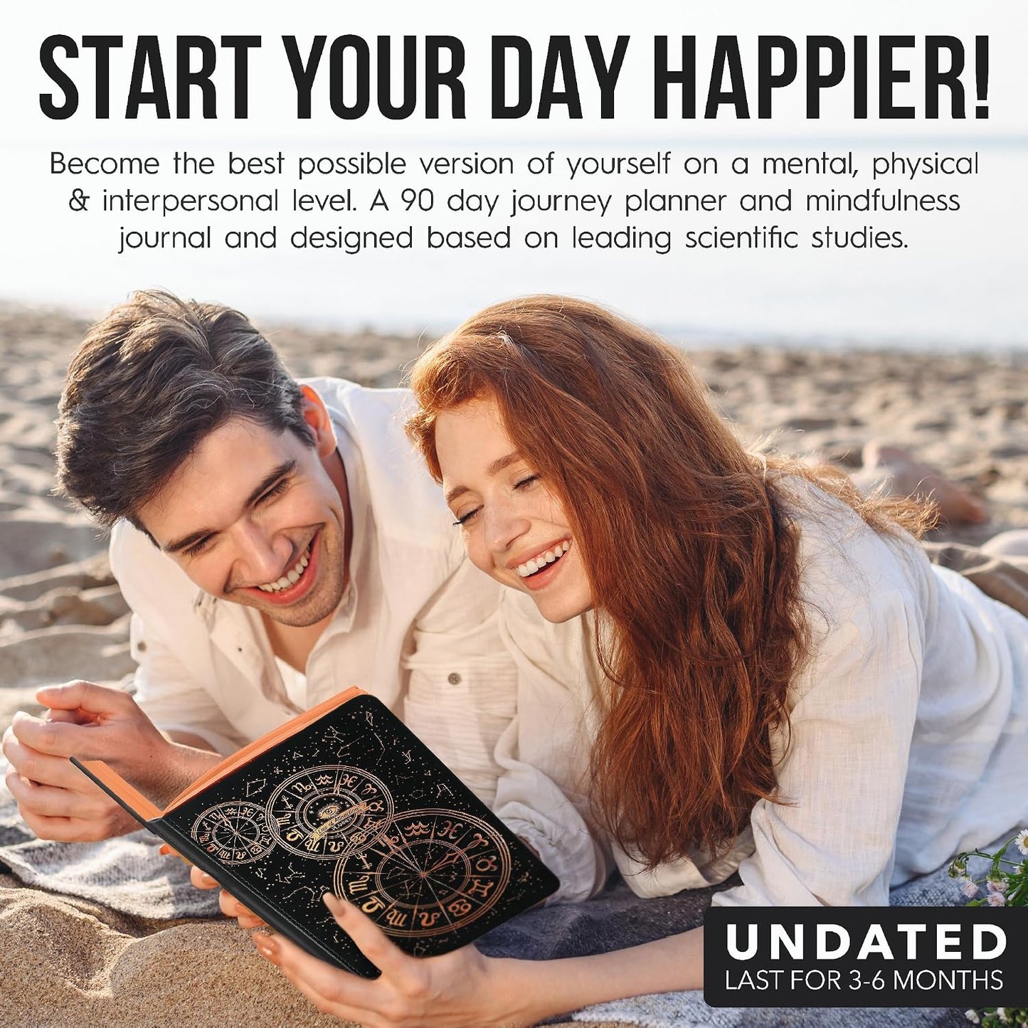 Freedom Mastery Daily Journal of Gratitude, Productivity & Habit Tracker | Undated 90-Day Planner with Daily Reflection, Mindfulness, Positivity, Vision Board & Stickers, Gratitude Journal for Women