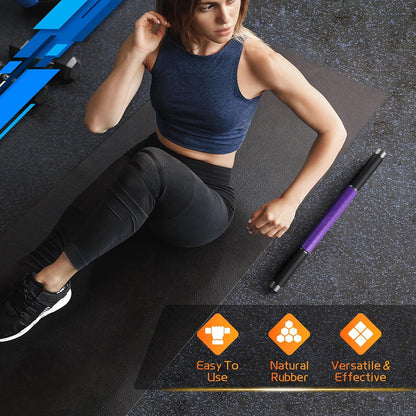 Muscle Roller Stick,17" Massage Roller for Muscle Deep Tissue Massage Black