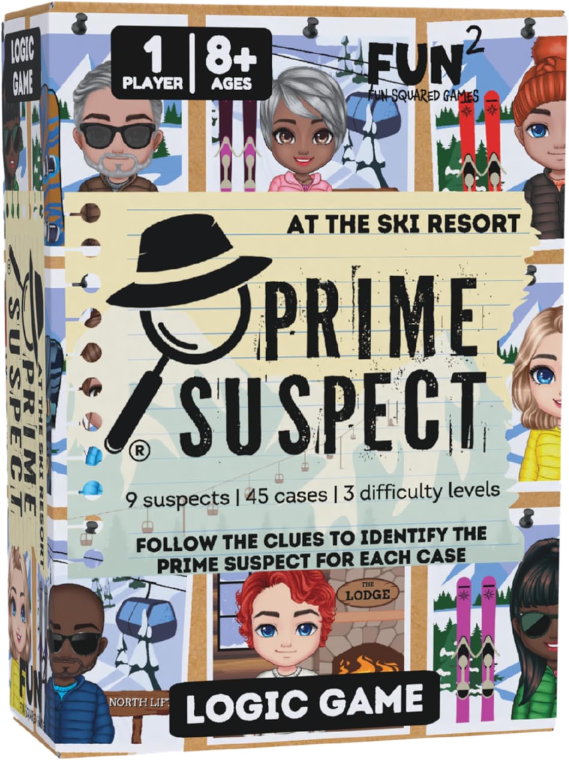 Prime Suspect Logic Game with 45 Case Cards | Single Player or Group Play | Ages 8+ | Compact Brain Teaser Game | Detective Game (Prime Suspect: Original)
