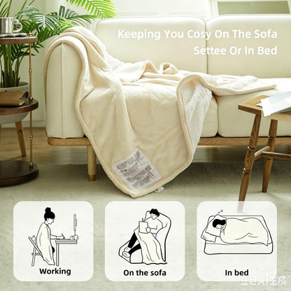 GOTCOZY Heated Blanket-Soft Plush Electric Blanket 50"X60"(Grey)