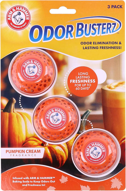 Arm & Hammer OdorBusterz® Odor Eliminator Balls, Clean Burst, 3 Count – Baking Soda Odor Control for Closets, Drawers, Hampers & Small Spaces