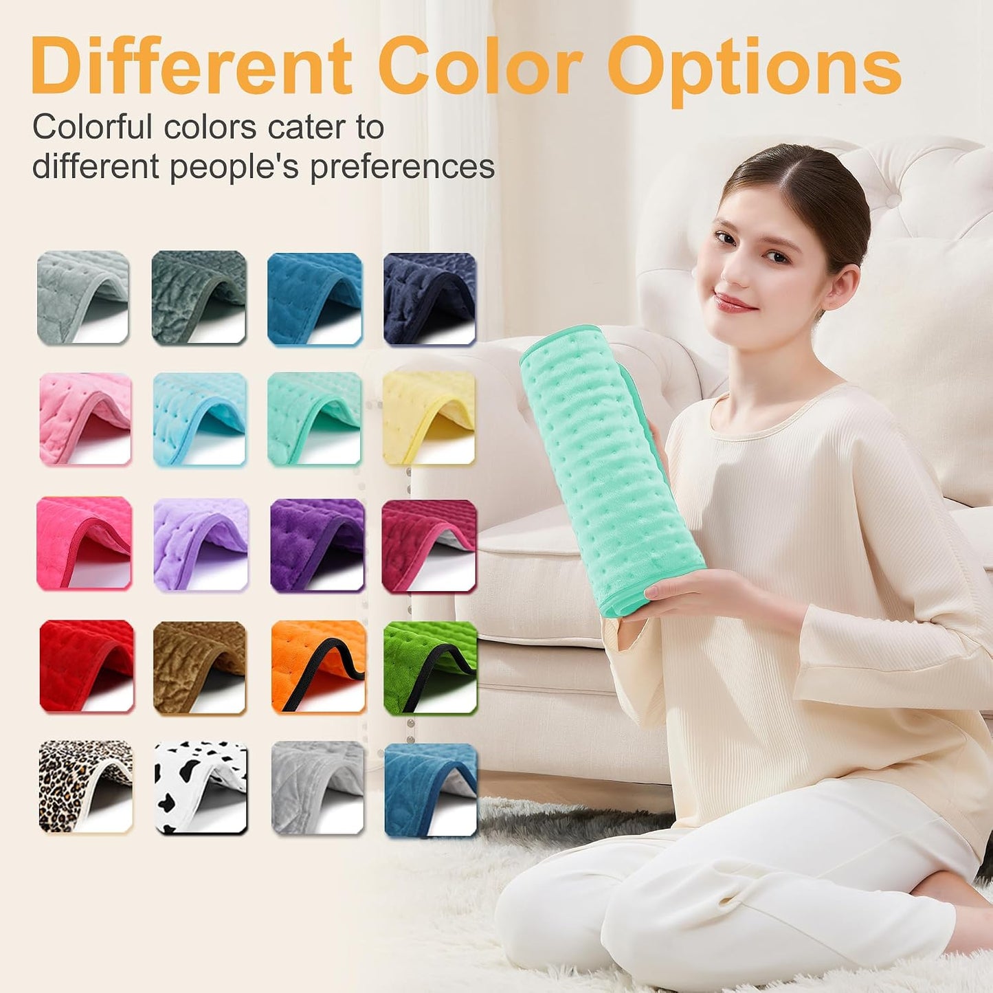 Heating Pad,Heated Blanket,Heating Pad for Back Neck,Grey,24x12 Inch | Electric Heating Pad,Dry/Moist Heat Heating Pads,Heating Pads for Shoulder,Abdomen,Heat Pad for Women Men,Birthday Gift