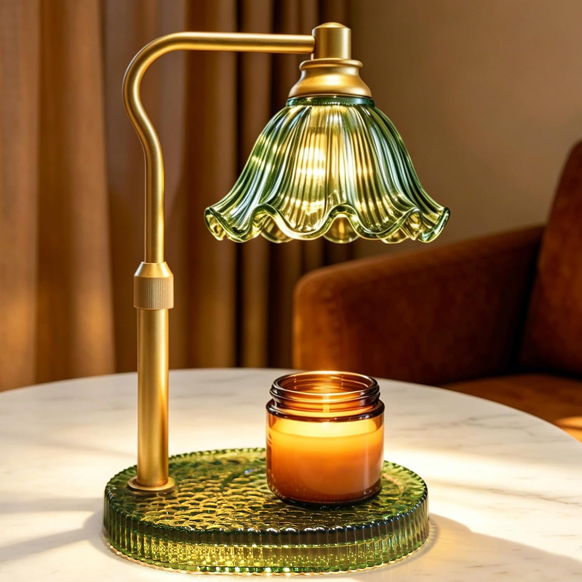 Candle Warmer Lamp with Timer and Dimmer, Adjustable Height Design