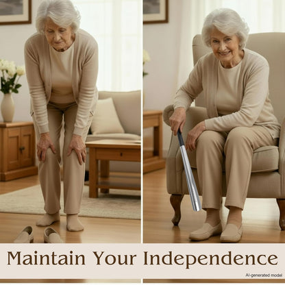 FALKON Shoe Horn Long Handle- Metal Shoe Horn Sets for Men, Women and Children, TSA Friendly