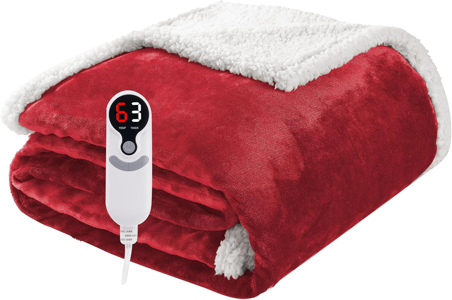 Soypipo Electric Heated Throw Blanket 50"x60", Faux Fur Plush with 4 Heat Settings & 2/4/8/10H Auto Shut-Off, Overheat Protection, Machine Washable, for Office & Chair, Dark Grey