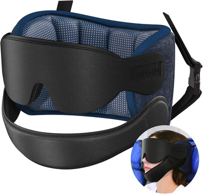 SARISUN Travel Pillow with Chin Strap, Stable Head Support for Long Flight