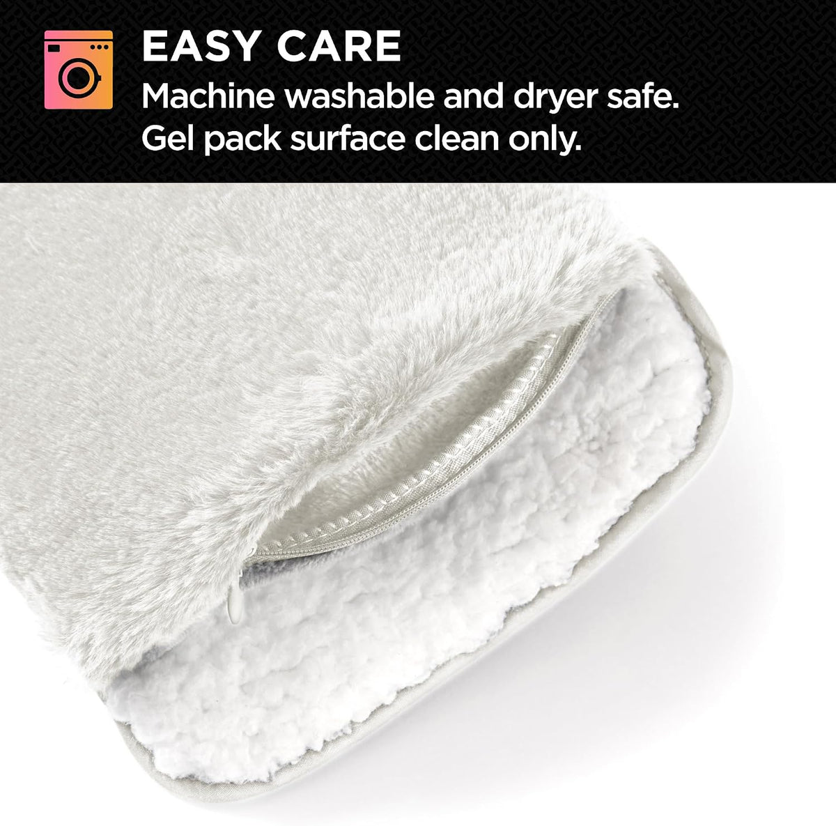 Brookstone Faux Fur Hand Warmer Muff with Microwavable Gel Pack