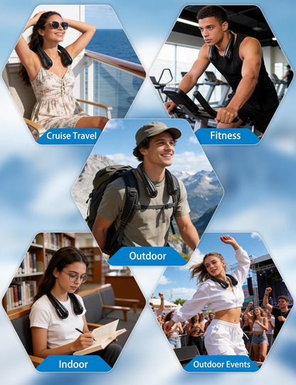 AMACOOL Bladeless Neck Fan, Mothers Day Gifts for Mom, Gifts for Father Dad Husband, Rechargeable Wearable Fan for Men Women Hot Flashes Relief Travel Outdoor Sports Golf Cruise Essentials 2026